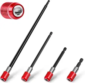 Xiogzaxi 744110286205 Drill Bit Extension 2/4/6/12 Magnetic Holder 4 Pcs H