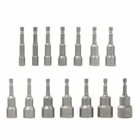 Yaekoo 609832283126 Industrial 14pcs 6-19mm Power Magnetic Screwdriver Nut Driver Set 1/4 Inch Hex Shank