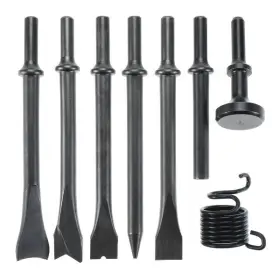 Nq-0050 Yaekoo 7pcs 0.401ftft Shank Smoothing Air Hammer Pneumatic Chisels And One Spring