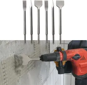 Nq-0105 Yaekoo 6 Pcs Sds Plus Chisel Set Concrete Drill Bit Rotary Hammer Bits Point