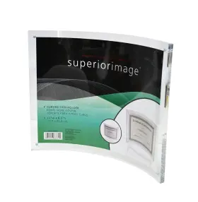 Ypf-062 Yakri 4x6inch Curved Sign Holder Acrylic Photo Frame With 4x6 Inch Clear