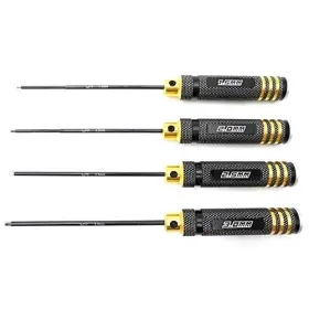 Yt-0187 Yeah Racing Aluminum Drive Hex Wrench Set 1.5/2.0/2.5/3.0mm Hard Steel Gold