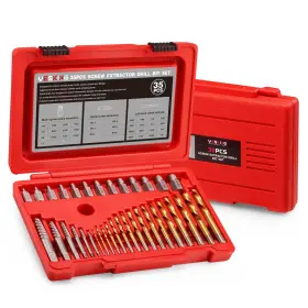 Se02-035 Yesking 35-piece Screw Extractors And Drill Bit Set Multi-spline Bolt Ex