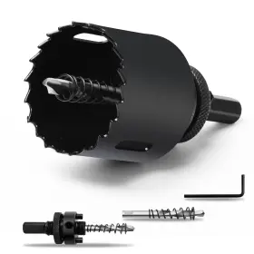 Yeuttyx 725187626576 3 Inch 76mm Hole Saws With Heavy Duty Arbor Hss Bi-metal Cutter Drill Bit
