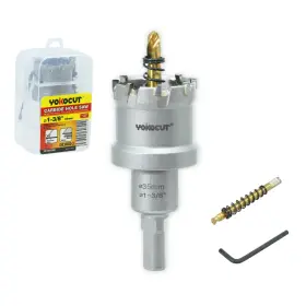 Y217010308 Yokocut 1-3/8 Inch Carbide Hole Saw Cutter Tipped With Pilot Drill Bit
