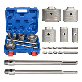 Yosight 749874486434 9pcs Masonry Concrete Hole Saw Kit Tungsten Carbide 300 Mm Sds Plus And