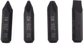 Yrsssa 445044256205 3pcs Jis Impact Screwdriver Bits And 1pcs Slotted Bit For Manual D