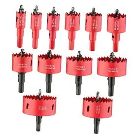 Yue Liang 653561587321 12pcs Bi-metal Carbide Hole Saw Kit With Drill Bits For Thin Metal And