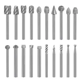 11094810 Yurinwoo 20pcs Hss Rotary Burr Set Carving Bits And Engraving Router Bit For