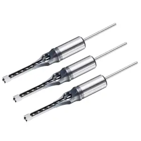 Zaplyte 617662472573 3pcs Square Hole Drill Bit 1/4 Inch 6mm Hollow Mortiser Auger For Woodworking