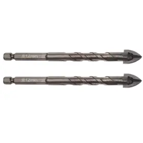 Zaplyte 619668095213 12mm Titanium Drill Bit With Hex Shank For Ceramic Marble Mirror Glass 2pcs
