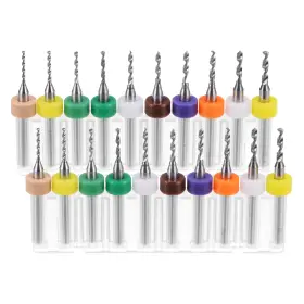 Zaplyte 649603670069 20pcs 1.1mm-2.0mm Carbide Cnc Engraving Circuit Board Micro Pcb Drill Bits