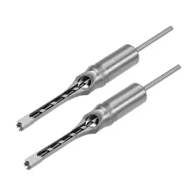 Zaplyte 714998781635 Square Hole Drill Bit 1/4 Inch Hollow Chisel Mortiser Auger Cutter Carbon Steel 2pcs