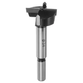 Zaplyte 745060878168 34mm 1-11/32 Inch Tungsten Carbide Wood Hinge Drilling Forstner Drill Bit Black