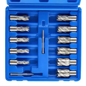 Mdb1301 Zelcan Annular Cutter Set 11pc Mag Drill Bit Kit With 1 Inch Cutting Depth 7/16 T