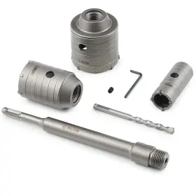 Sds-2022-3p Zelcan Hole Saw Kit 4pc Drill Cutter Set With 30 50 65mm Bits For S
