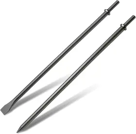 Kqczt-18in-2 Zepkouel 2 Pack 18 Inch Air Hammer Bits Attachments 0.401 Shank Chisel Bit Set Cr-mo All
