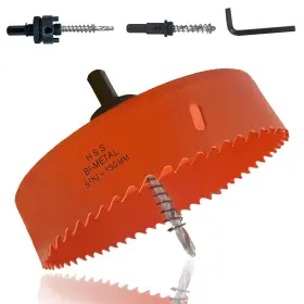 Zhyfc 0754236400805 6 Inch Hole Saw With Arbor For Metal Wood And Plastic Cutting 152mm Bi-metal