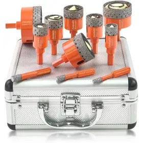 Znximer 765150553287 Diamond Hole Saw Kit Core Drilling Bit Set For Porcelain Tile Marble Ceramic