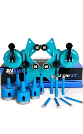 Znximer 978376020011 Diamond Hole Saw Kit For Tile Ceramic Granite Marble Glass And More Drilling