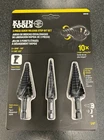 Klein Tools Step Drill Bit Set, Quick-release 3-PIECE QRST2S New Free Shipping. Price: $34.94.