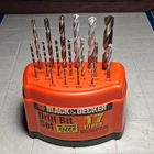Black+decker 17-PIECE Metal Bit Set For Drilling 3/8 Used. Price: $10.00.