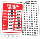 Open Signs, Business Hours Kit For Glass Door Window - Bright Red And Wh New. Price: $14.11.