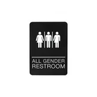 All Gender Braille Restroom Sign Black - Comes With Double Sided 3M Tape To S... New. Price: $18.26.