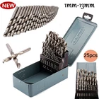 High-quality 25PCS Hss Twist Bit Set 1-13MM Metal Wood Drilling Tool New. Price: $35.07.
