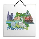 Ceramic Tile Beautiful Cities Around The World Gift Wall Plaque Home Decor Brand. Price: $42.94.
