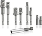 00257 Socket Adapter Extension Drill-bit Set, Includes 1/4-, 3/8-, And 1/2-INCH New. Price: $28.46.
