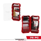 Milwaukee Shockwave Alloy Steel Drill, Drive And Fastening Bit Set (75-PIECE) New. Price: $54.95.