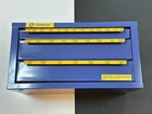 New Lawson Huot Usa Fractional 1/16-1/2 Drill Bit Cabinet Box, Blue 3 Drawer. Price: $289.99.