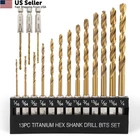 Comoware Titanium Twist Drill Bit Set - 16 Pcs Hex Shank High Pieces, Gold New. Price: $15.66.