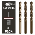 Narwhal 1/2 Inch Cobalt Drill Bits (3 Pack - Industrial Grade M35 New. Price: $32.19.