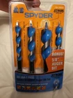 Spyder Stinger Pc Auger Drill Set 1/2" + 5/8" 3/4" 1" Wood Boring New. Price: $26.00.