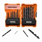 Ridgid Piece Black Oxide Drill Bit Set With Extra Storage AC10293 New. Price: $47.99.