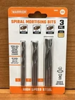 Warrior 58931 3-PC High Speed Steel Spiral Mortising Bits New. Price: $12.71.