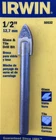 Irwin 50532 Carbide Tipped Masonry Drill Bit 1/2 X In. For Glass And Tiles New. Price: $14.49.