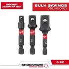 Shockwave Impact Duty 1/4 In. Hex Shank Socket Adapter Set (3-PIECE) New. Price: $11.96.
