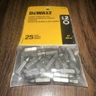 25PC Dewalt #2 Square Drive High Performance Bit Tips Usa New. Price: $14.99.