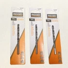 Ridgid Tools 1/4" Inch Black Oxide Drill Bit (lot Of 3) For Wood Metal Plastic New. Price: $15.99.
