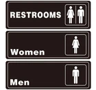 Restrooms 9X3 Inch, Acrylic For And Women Bathroom Signage New. Price: $14.52.
