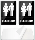 Restroom Signs Self-adhesive For Business, Home, Door, Wall, Rust Free 2PACK New. Price: $15.99.