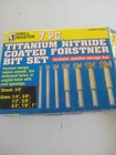 Drill Master Bit Set 7PC Titanium Nitride Coated Forstner Wooden Storage Box New. Price: $20.00.