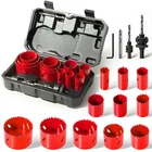 Bi-metal Hole Saw Kit, Hychika 17 Pcs High Speed 3/4 2-1/2 Inch, Red New. Price: $59.84.