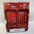 Milwaukee 48-89-0011 14 Piece Titanium Drill Bit Set Thunderbolt Metal New. Price: $39.95.