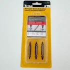 Titan 3-PC Damaged Screw Extractor Set With Case Part# 11215 New. Price: $20.57.