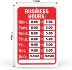 Open Signs, Business Hours Kit For Glass Door Window - Bright Red And... New. Price: $14.95.