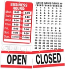 Open Closed Sign For Business - Ideal Office Hours Glass Door Window New. Price: $14.04.